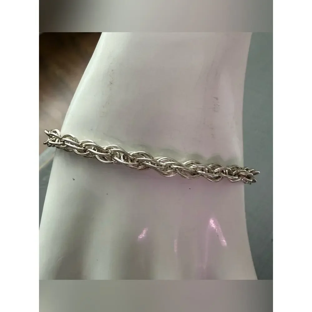 Stefani Argento 925 Sterling Silver Rope Bracelet
